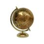 Imagem de Globo Terrestre Decorativo em Metal Dourado 28cm SRY0010 BTC