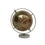 Imagem de Globo Terrestre Decorativo em Metal e Mármore Dourado 28cm SRY0011 BTC