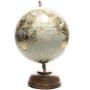 Imagem de Globo terrestre dourado com base amadeirada Wolff 30 cm
