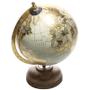 Imagem de Globo terrestre dourado com base amadeirada Wolff 30 cm