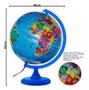Imagem de Globo Terrestre Politico 30cm Prisma Azul Com Lampada Led