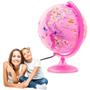 Imagem de Globo Terrestre Rosa Infantil Iluminado Led Pink Zoo 25 Cm