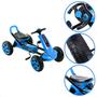 Imagem de Go Kart Azul Uni Toys Pedal e Passeio 2 em 1 Com Som Rodas Antiderrapante