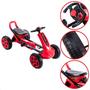 Imagem de Go Kart Vermelho Uni Toys Com Rodas Antiderrapante Pedal e Passeio 2 em 1 Som