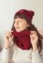 Imagem de Gorro Boina Feminina com Cachecol Gola Kit em Lã Premium