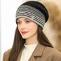 Imagem de Gorro Feminino Casual Listrado Pele De Coelho ELASHOPP 