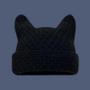 Imagem de Gorro Feminino de Lã com Orelhas de Gato - Estilo Japonês para Outono/Inverno