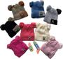 Imagem de Gorro/ Touca Infantil Com Dois Pompom Lisa Forrada Por Dentro Para o Inverno Menino e Menina Toca de Frio 6ANO-10ANO