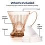 Imagem de Gotejador de Café Clever Large 530ml - com 100 Filtros, Porta-Copos e Tampa
