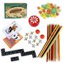 Imagem de GOTHINK 6-em-1 Jogos Clássicos Conjunto, Duplo 6 Dominó, Pick Up Sticks, Cartas de Jogo, Mármores, Jacks, YO-YO Jogos de Tabuleiro para Crianças Famílias Classroom Party Birthday