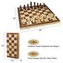 Imagem de Gothink Wooden Magnetic Chess Set Jogos de tabuleiro portáteis Folding Chessboard15 "x15" Jogo de quebra-cabeça com 32 madeira maciça ajedrez peça de xadrez para adultos e crianças Viagem Família Jogo Presente