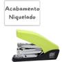 Imagem de Grampeador Pequeno Light Force Yes Verde 24/6 24/8 Mola Resistente Retração Automática Escritório