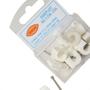 Imagem de Grampo Fixa Fio Romeplast 07Mm Branco Com 15 Pecas