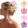 Imagem de Grampos de Cabelo com Flores Grandes - Kit com 4 Peças - Estilo Boêmio para Praia e Férias