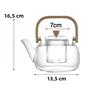 Imagem de Grande Bule De Vidro De 1000ml Com Xícara De Chá De 50ml Parede Dupla Caneca De Chá Kung Fu 8oz