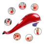 Imagem de Grande golfinho massageador multifuncional luz vermelha aquecimento massagem martelo elétrico