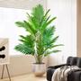 Imagem de Grande Palmeira Artificial De 52-125cm Com Folhas De Plástico Verde Para Decoração De Jardim E Casa