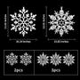Imagem de Grandes flocos de neve Conjunto de 5 flocos de neve brilhantes brancos Huangliao 12" Enfeites Decorativos de Natal Ornamentos de Decoração Decoro Inverno Ao Ar Livre Decorações