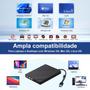 Imagem de  Gravador de DVD Externo 8-em-1, USB 3.0, Tipo-C, Portas Micro SD e T-Flash