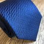 Imagem de Gravata Azul Marinho Fatto A Mano Trabalhada Microseda