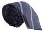 Imagem de Gravata Masculina Azul Listra Fatto A Mano 1200 Fios Microseda