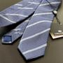 Imagem de Gravata Masculina Azul Listra Fatto A Mano 1200 Fios Microseda