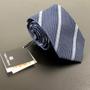 Imagem de Gravata Masculina Azul Listra Fatto A Mano 1200 Fios Microseda