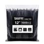 Imagem de Gravatas Pretas TANTTI (1000 Unidades) - 12 Polegadas, 18kg de Resistência à Tração