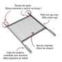 Imagem de Grelha Churrasco Parrilla Uruguaia Pequena 38,5X36Cm Inox