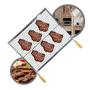 Imagem de Grelha Especial Inox Moeda 40X45 Para Churrasco Cabo Madeira - Gudim