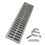 Imagem de Grelha Linear 15x100 Com Suporte Aluminio E Tela Anti Insetos em módulos ( 2 peças 50cm)