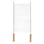 Imagem de Grelha Para Churrasco Simples N2 Mor Aço Cromado 71cm X 30cm Cabo Madeira