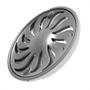 Imagem de Grelha Plastica Redonda Cromada Tigre Com Fecho 10X10Cm - Dn100