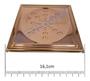 Imagem de Grelha Quadrada Inox Com Caixilho Rose 15cm - Estilmax