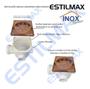 Imagem de Grelha Quadrada Inox Com Caixilho Rose 15cm - Estilmax
