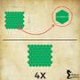 Imagem de Grid de Batalha Hexagonal Modular Riscável - 4 placas - RPG