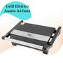 Imagem de Grill Elétrico Sanduicheira Inox Antiaderente Torradeira Cor Preto 110v