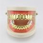 Imagem de Grillz 8 Dentes Banhado A Ouro 18k Hip-Hop Superior + Inferior