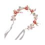 Imagem de Grinalda de Flores Boêmia com Pérolas - Tiara de Cabelo para Meninas