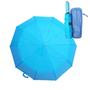 Imagem de Guarda Chuva Automático Abre e Fecha Dobrável Fibra Blackout Proteção Solar UV com Lanterna LED Rotativa
