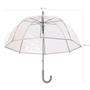 Imagem de Guarda Chuva Automático Com Cabo Curvo Sombrinha Transparente E Cinza Fazzoletti