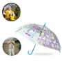Imagem de Guarda Chuva Cúpula Infantil Transparente com Unicórnio Super Proteção