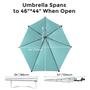 Imagem de Guarda-Chuva de Praia G4Free XL com Proteção UPF 50+ - Ajustável com Braçadeira