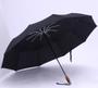 Imagem de Guarda-chuva dobrável grande, 1,2 m, à prova de vento, preto