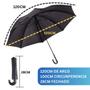 Imagem de Guarda Chuva Dobrável Preto Retrátil Compacto com Capa