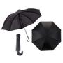 Imagem de Guarda Chuva Dobrável Preto Retrátil Compacto com Capa