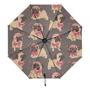 Imagem de Guarda-chuva dobrável SLHKPNS Cartoon Pug Dog Automatic Open Pink