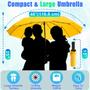 Imagem de Guarda-chuva GAOYAING Automático Compacto e à Prova de Vento - Amarelo