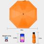 Imagem de Guarda-chuva GAOYAING Travel Mini Sun&Rain UV50+, leve, laranja