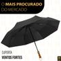Imagem de Guarda Chuva Grande Reforçado Contra Vento Cabo De Madeira Tecido Duplo Top